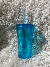 Load image into Gallery viewer, 16oz. Double insulated plastic cups with lid and straw (non-sublimation)
