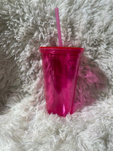 Load image into Gallery viewer, 16oz. Double insulated plastic cups with lid and straw (non-sublimation)
