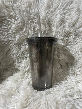 Load image into Gallery viewer, 16oz. Double insulated plastic cups with lid and straw (non-sublimation)
